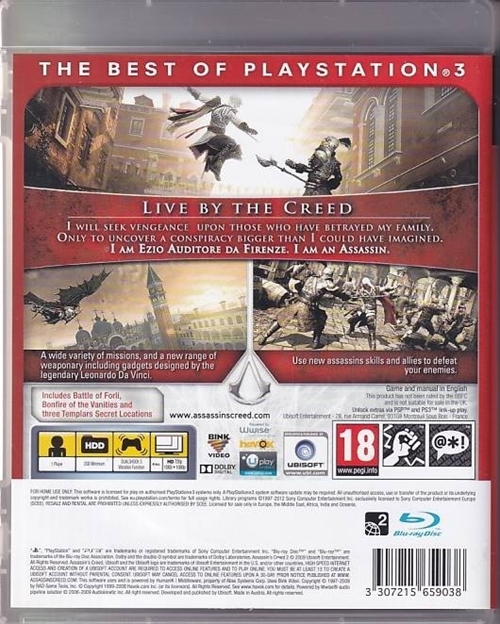 Assassins Creed II Game Of The Year - Essentials - Nordisk Version - PS3 (B Grade) (Genbrug)